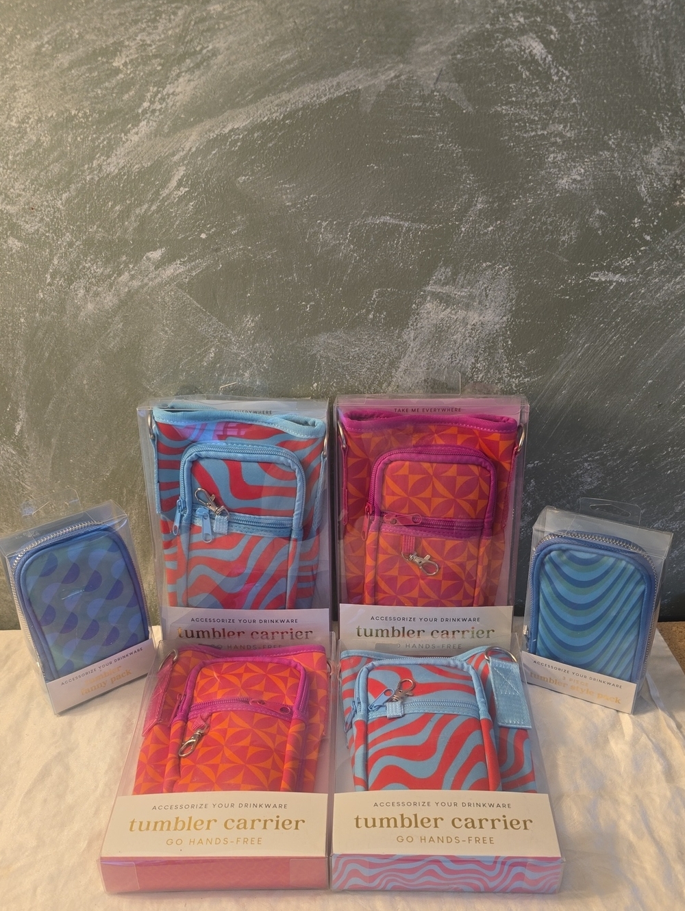 6 Tumbler Carrier & Fanny Packs Accessorize Your Drinkware, Go Hands Free New